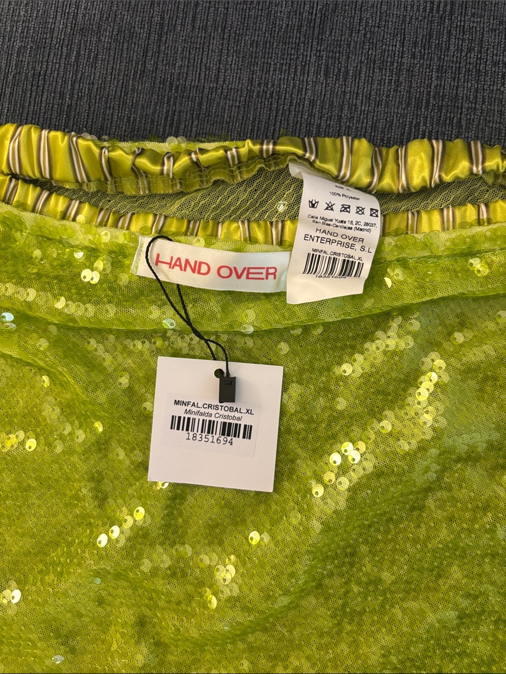 HAND OVER Cristobal Skirt in Green XL NWT - Picture 6 of 7
